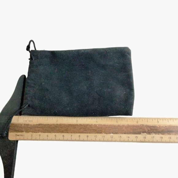 Black Velvet Jewelry Bag Elegant Gift Stash Drawstring 5 x 4 - Picture 3 of 3
